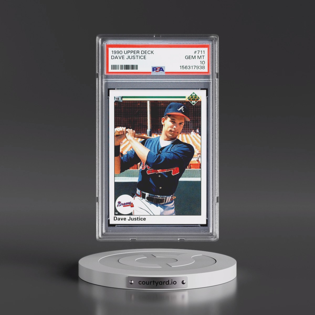 1990 Upper Deck #711 Dave Justice (PSA 10 GEM MINT)