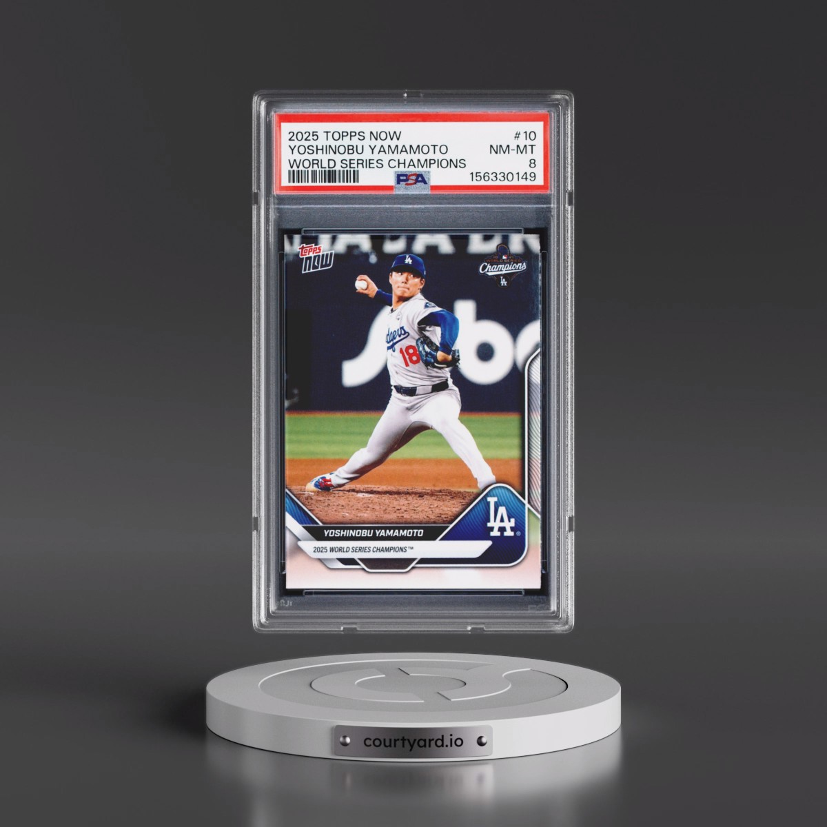 2025 Topps Now los Angeles Dodgers World Series Champions #10 Yoshinobu Yamamoto (PSA 8 NM-MT)