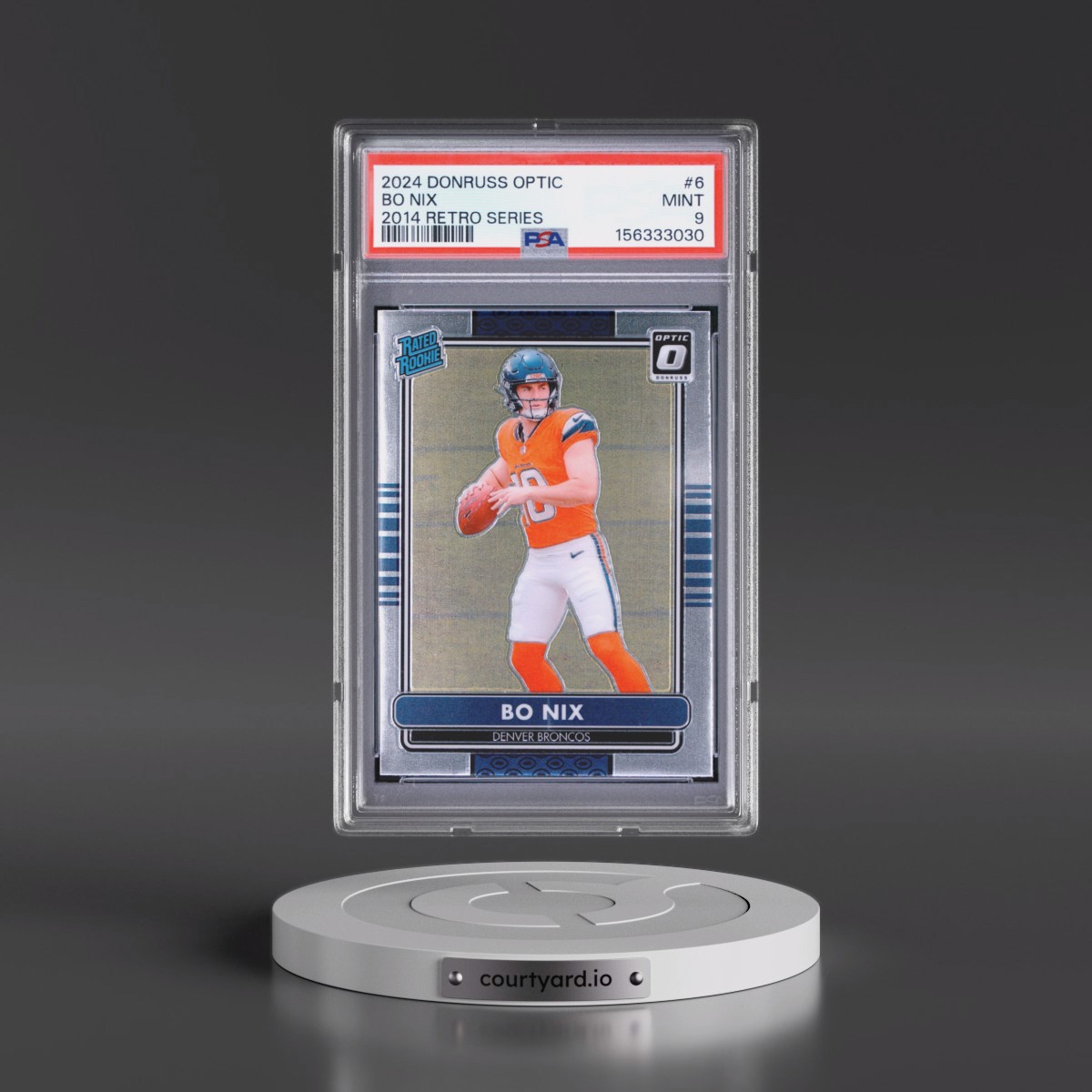 2024 Panini Donruss Optic 2014 Retro Series #6 Bo Nix (PSA 9 MINT)