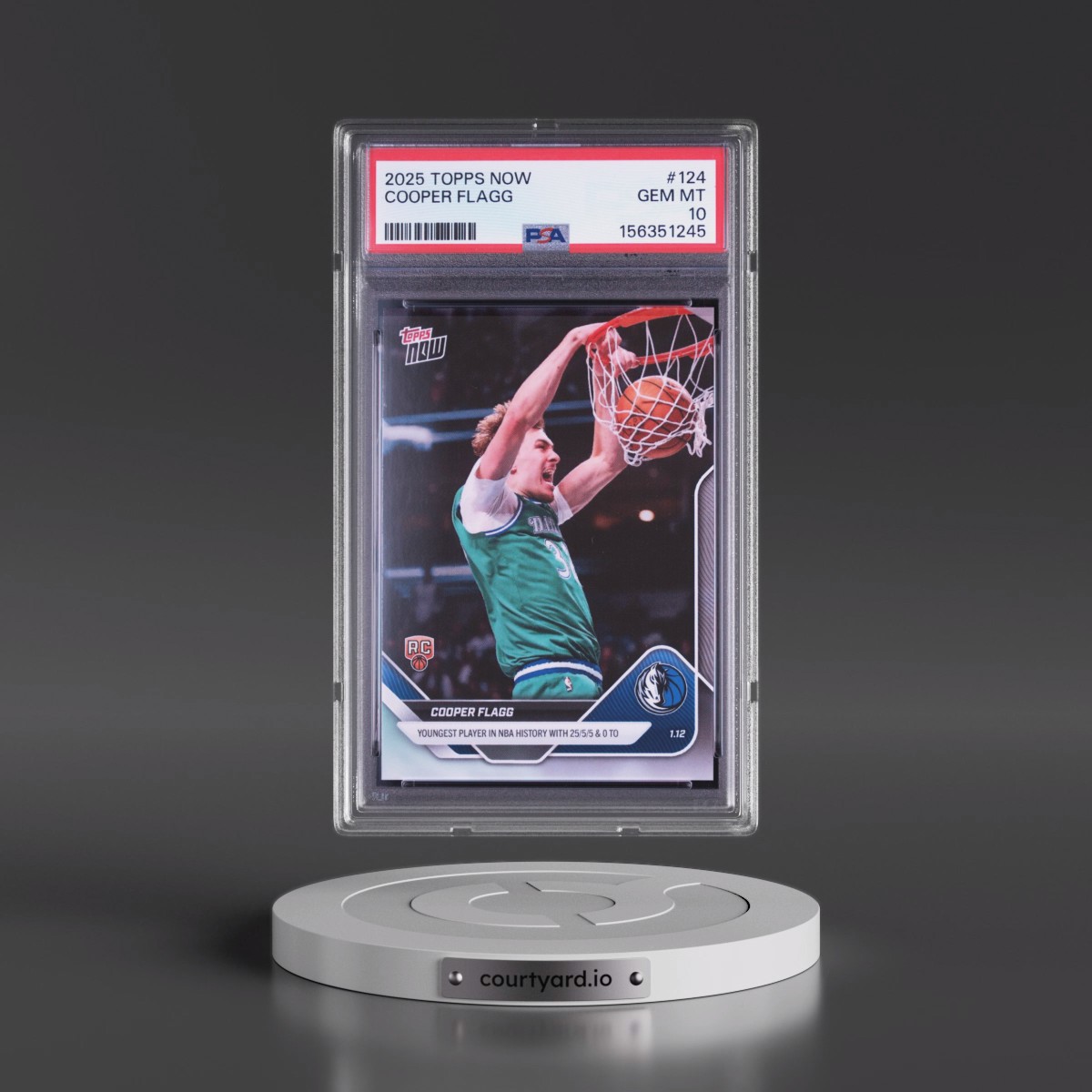 2025 Topps Now #124 Cooper Flagg (PSA 10 GEM MINT)