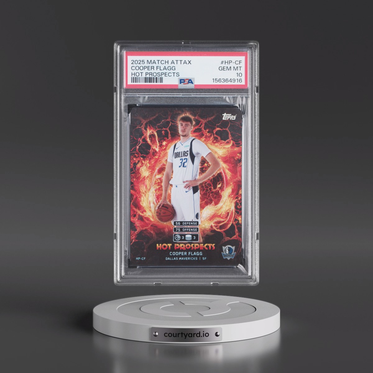 2025 Topps Match Attax Hot Prospects #HP-CF Cooper Flagg (PSA 10 GEM MINT)