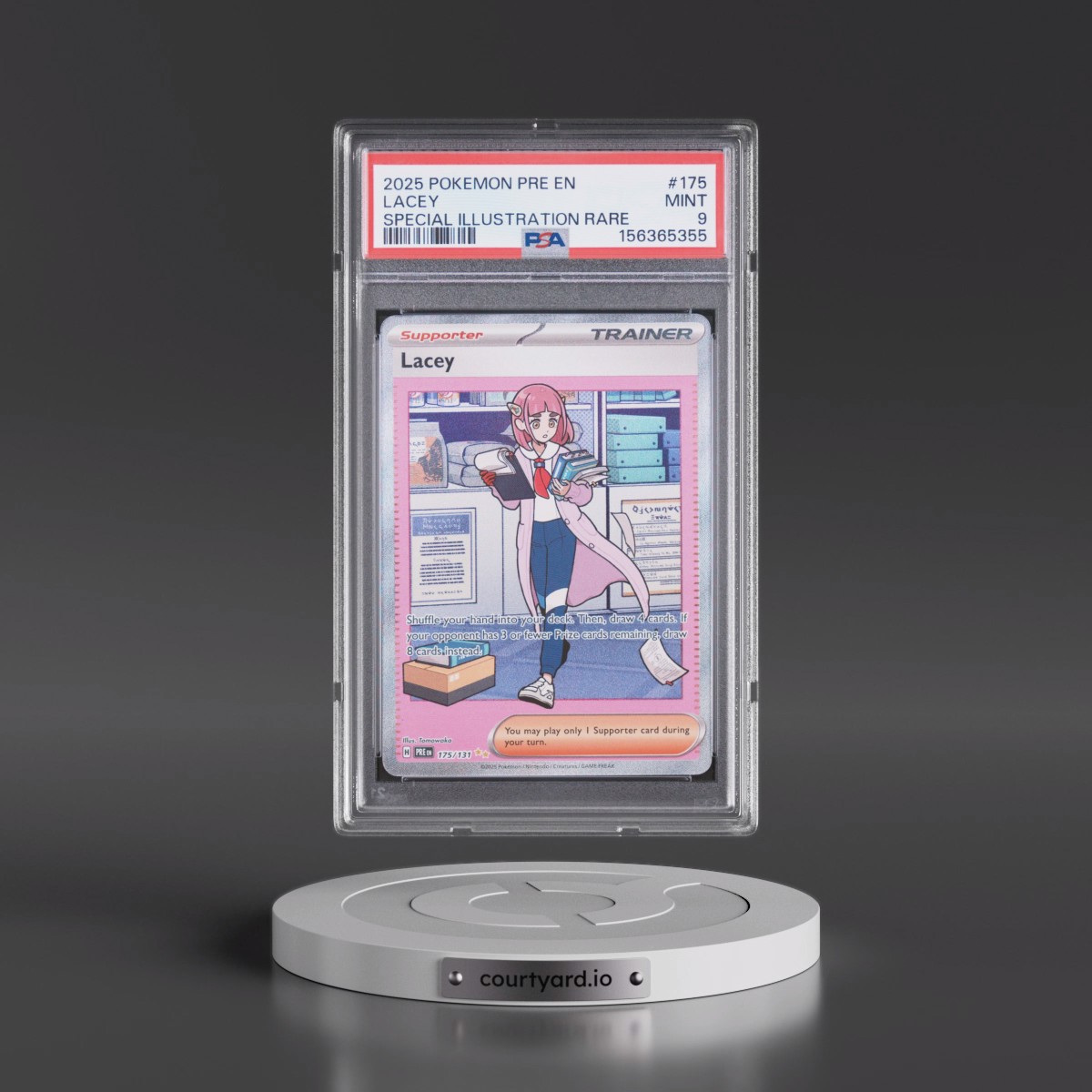 2025 Pokémon Pre EN-Prismatic Evolutions #175 Lacey - Special Illustration Rare (PSA 9 MINT)