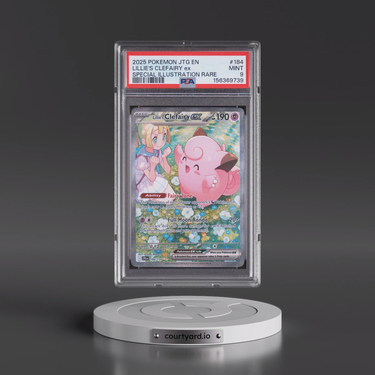 2025 Pokémon Jtg EN-Journey Together #184 Lillie's Clefairy EX - Holo Special Illustration Rare (PSA 9 MINT)