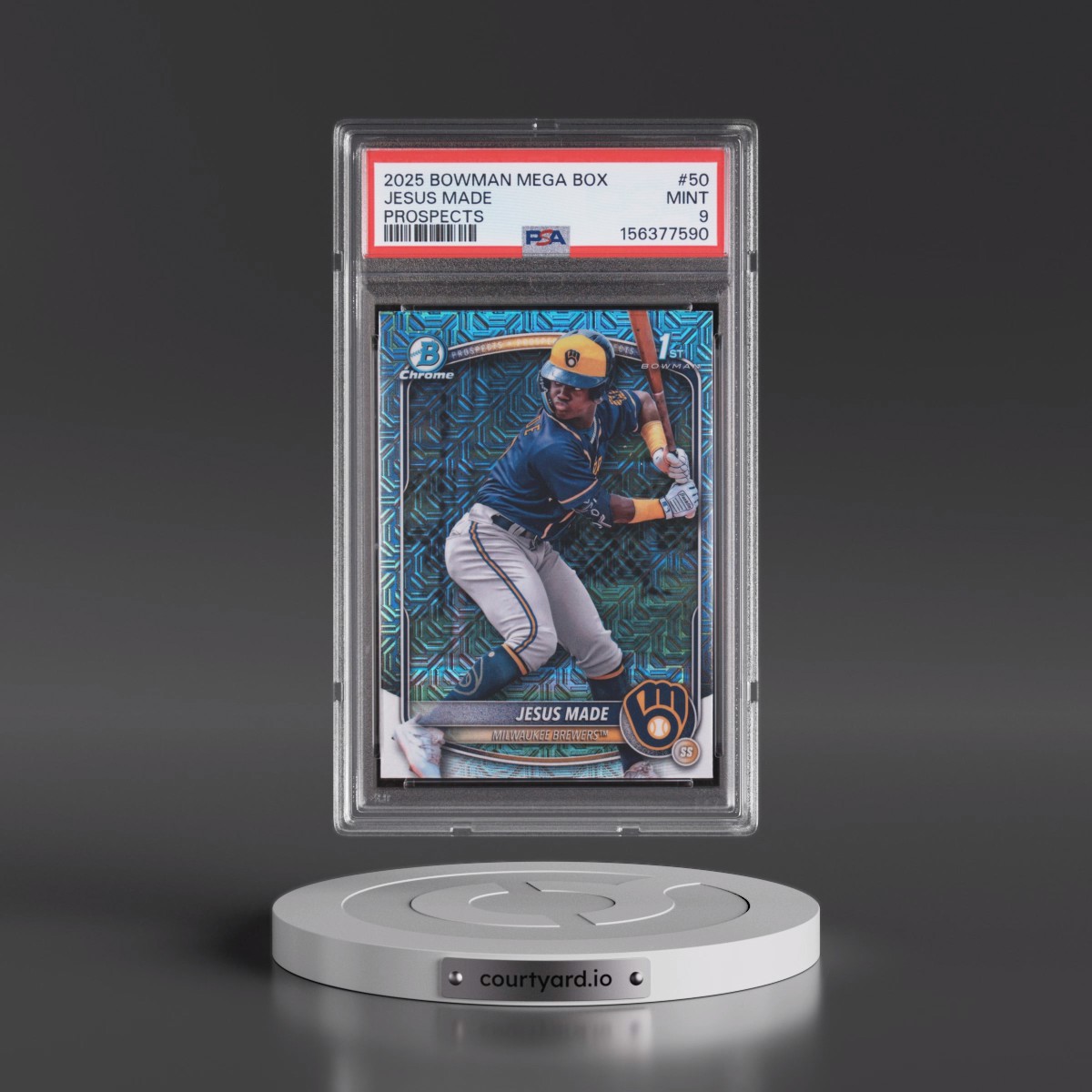 2025 Bowman Mega Box Chrome Prospects #50 Jesus Made (PSA 9 MINT)