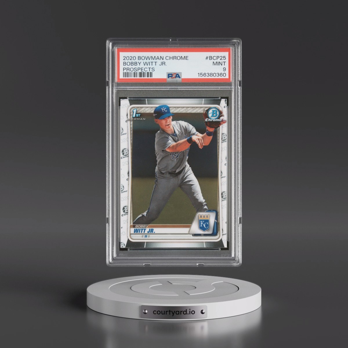 2020 Bowman Chrome Prospects #BCP25 Bobby Witt Jr. (PSA 9 MINT)