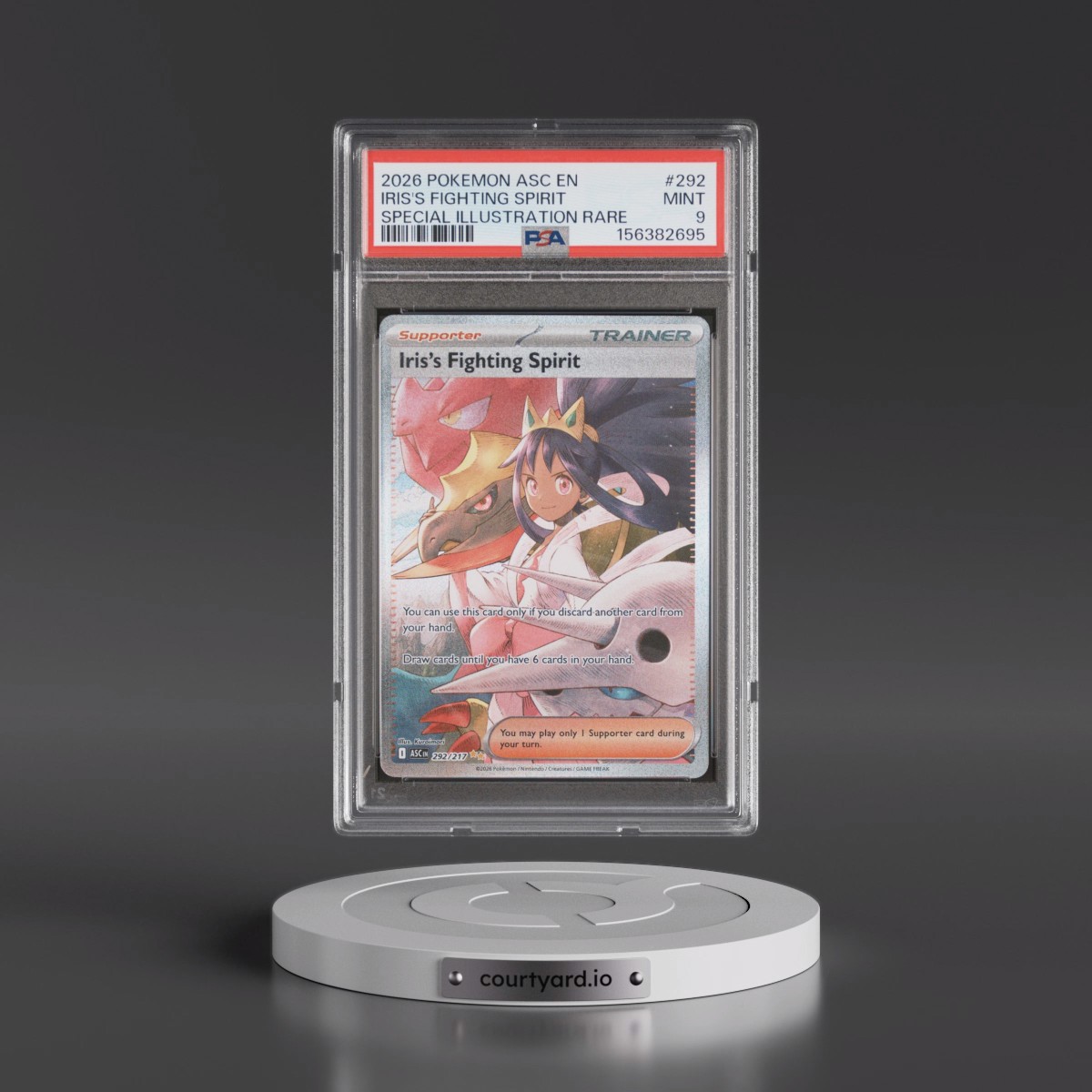 2026 Pokémon Asc EN-Ascended Heroes #292 Iris's Fighting Spirit - Special Illustration Rare (PSA 9 MINT)
