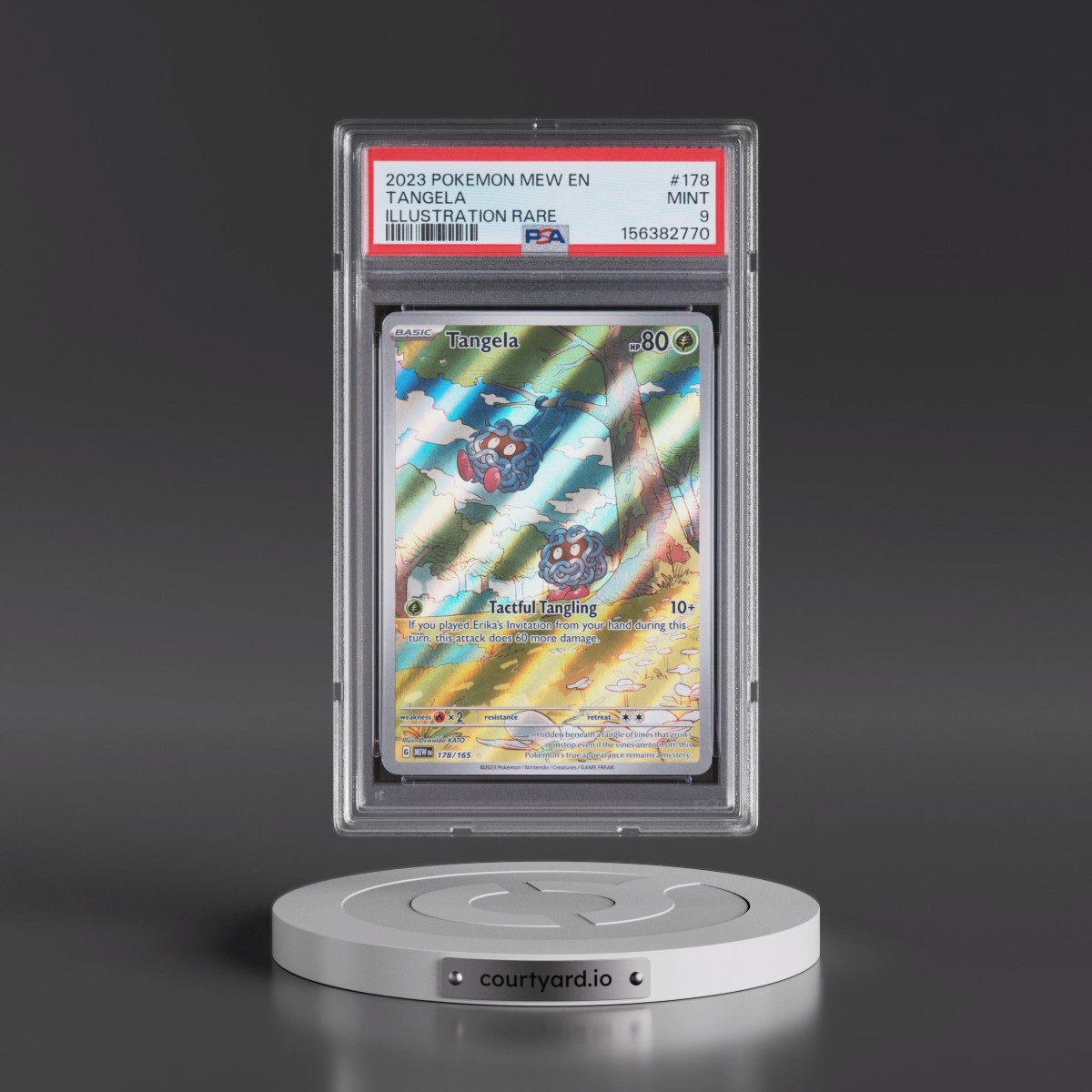 2023 Pokémon Mew EN-151 #178 Tangela - Illustration Rare (PSA 9 MINT)