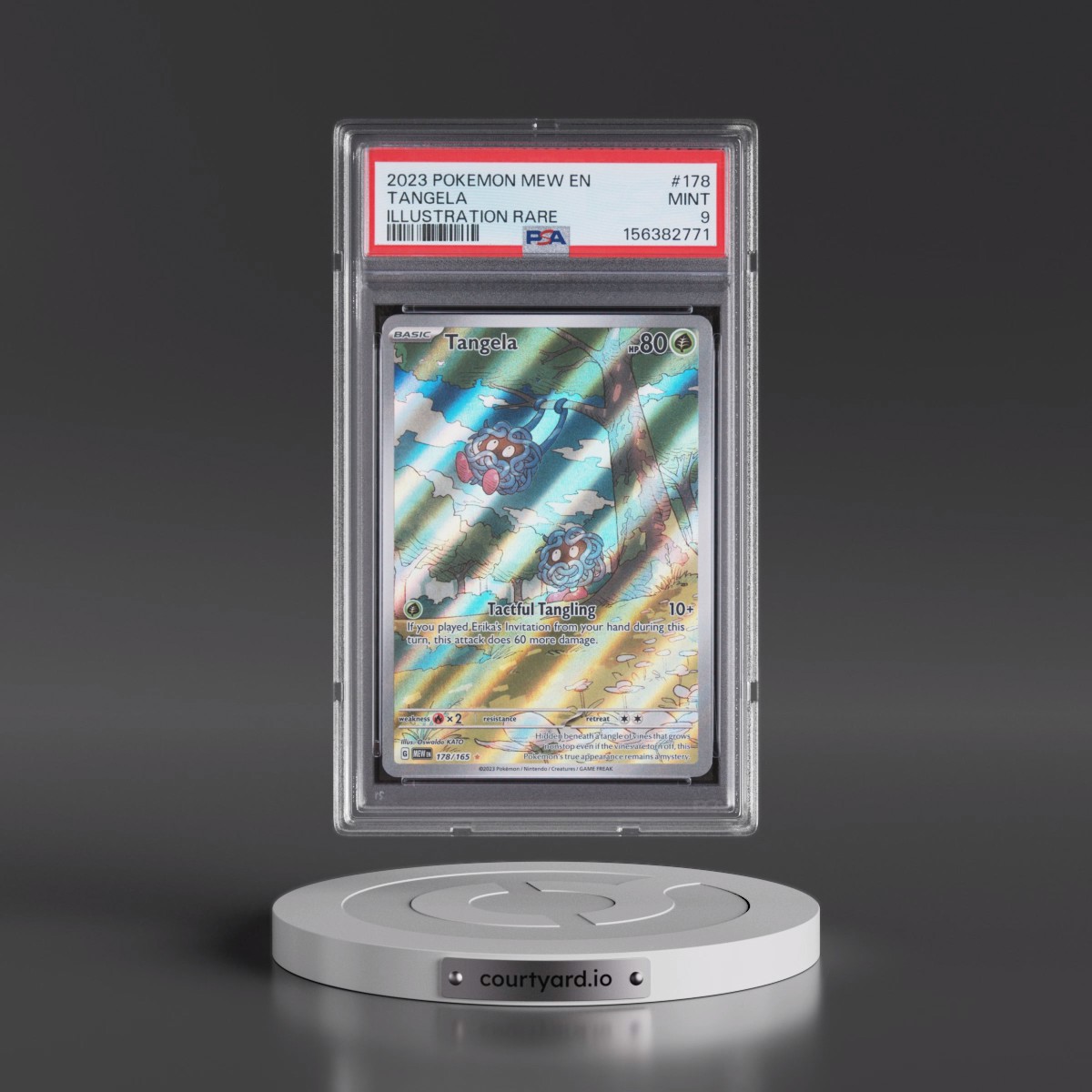 2023 Pokémon Mew EN-151 #178 Tangela - Illustration Rare (PSA 9 MINT)
