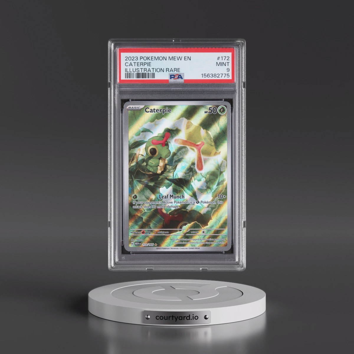2023 Pokémon Mew EN-151 #172 Caterpie - Illustration Rare (PSA 9 MINT)