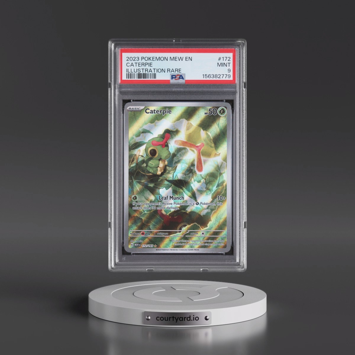2023 Pokémon Mew EN-151 #172 Caterpie - Illustration Rare (PSA 9 MINT)