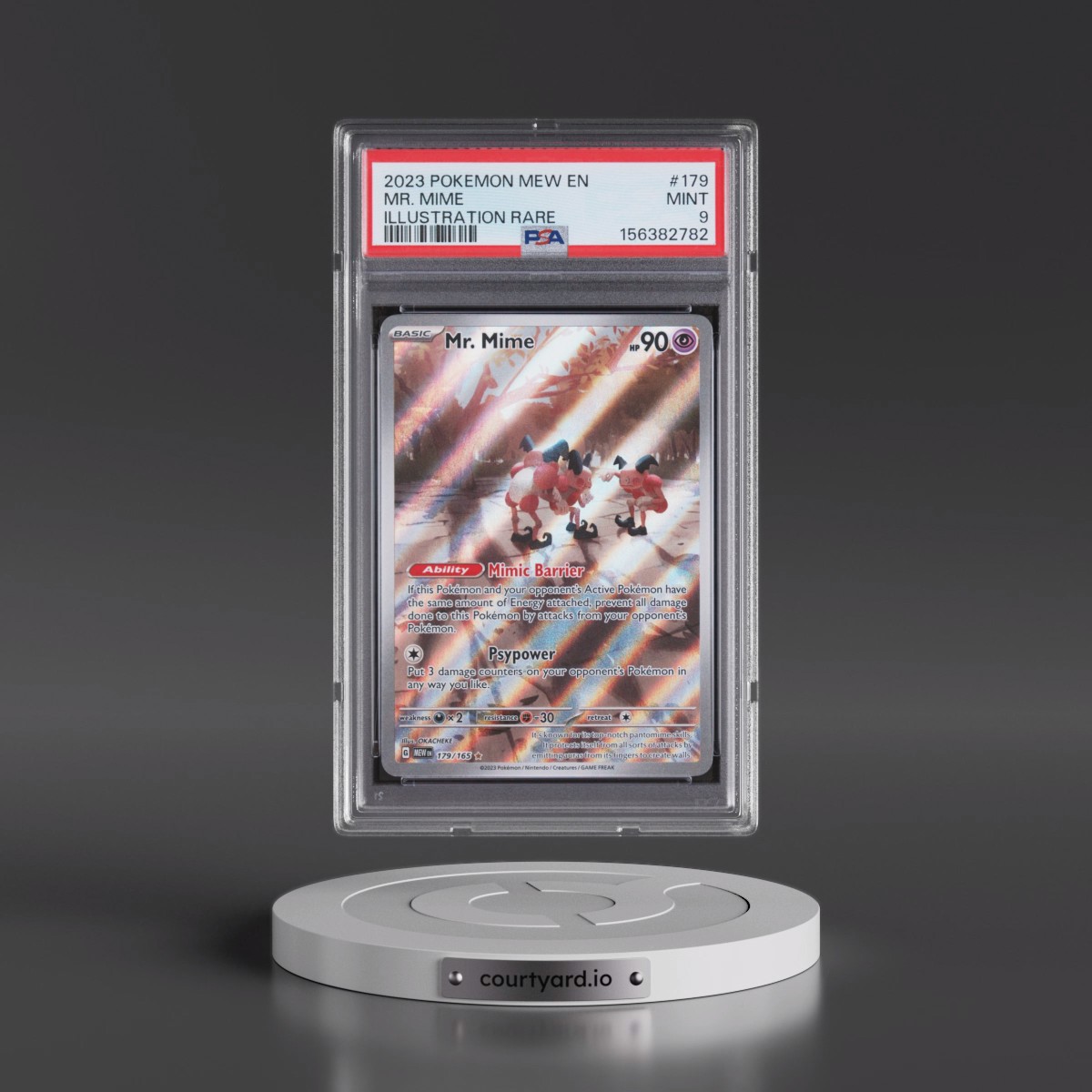 2023 Pokémon Mew EN-151 #179 Mr. Mime - Illustration Rare (PSA 9 MINT)