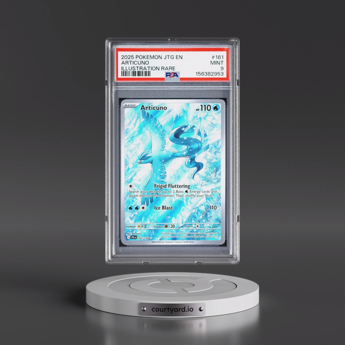 2025 Pokémon Jtg EN-Journey Together #161 Articuno - Illustration Rare (PSA 9 MINT)