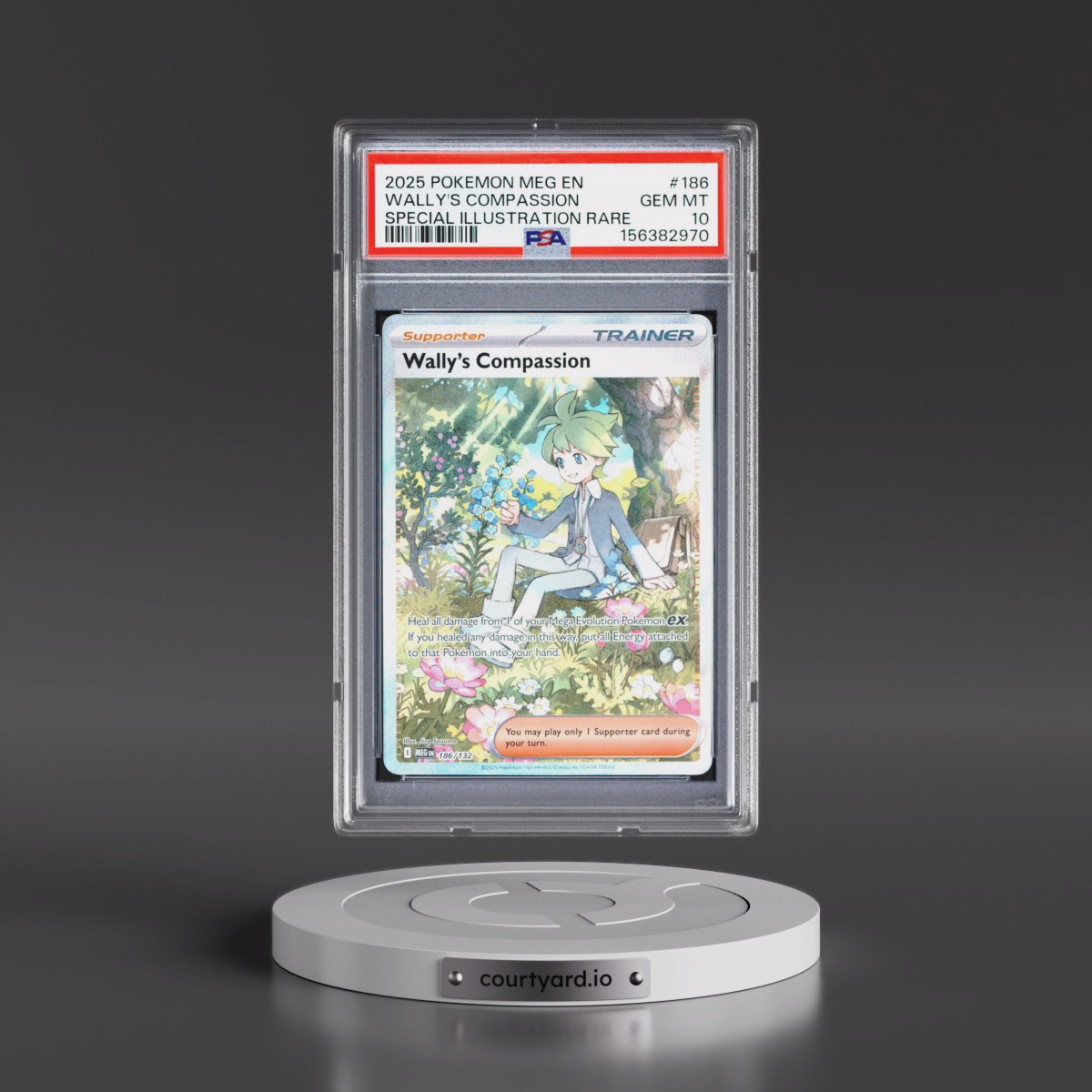 2025 Pokémon Meg EN-Mega Evolution #186 Wally's Compassion - Special Illustration Rare (PSA 10 GEM MINT)