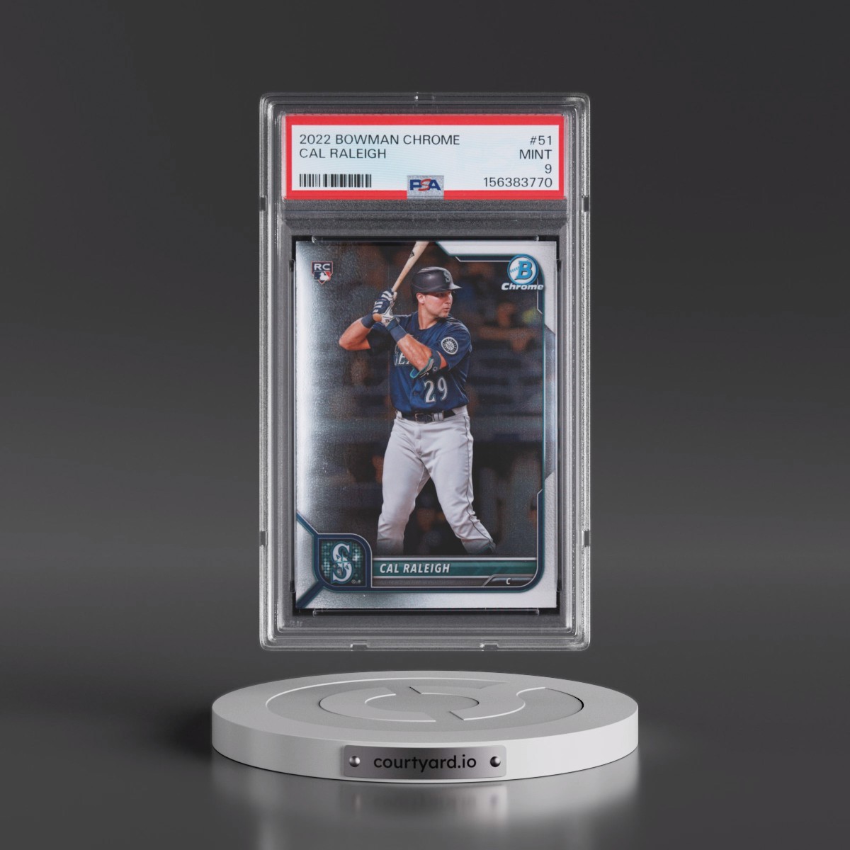 2022 Bowman Chrome #51 Cal Raleigh (PSA 9 MINT)