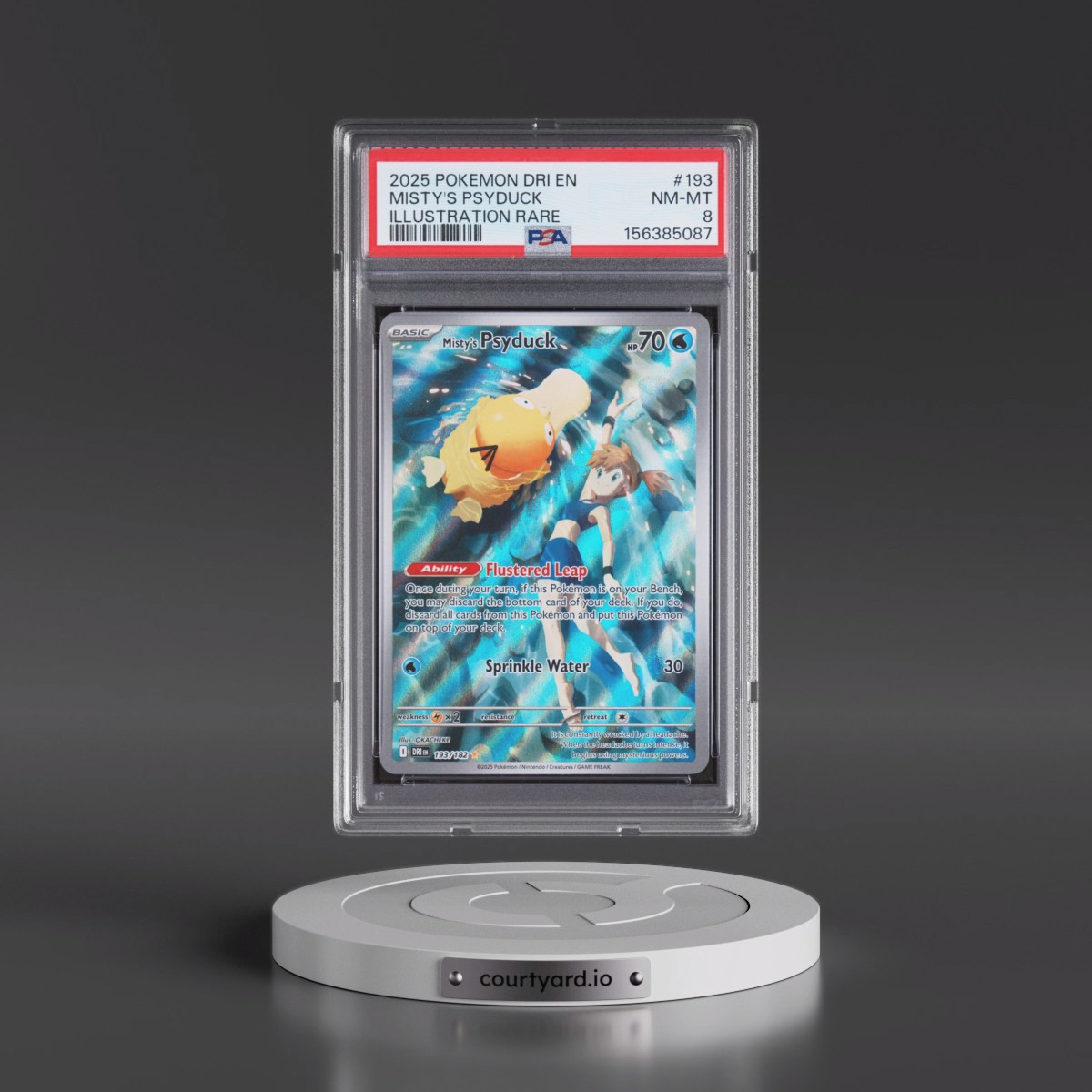 2025 Pokémon Dri EN-Destined Rivals #193 Misty's Psyduck - Illustration Rare (PSA 8 NM-MT)