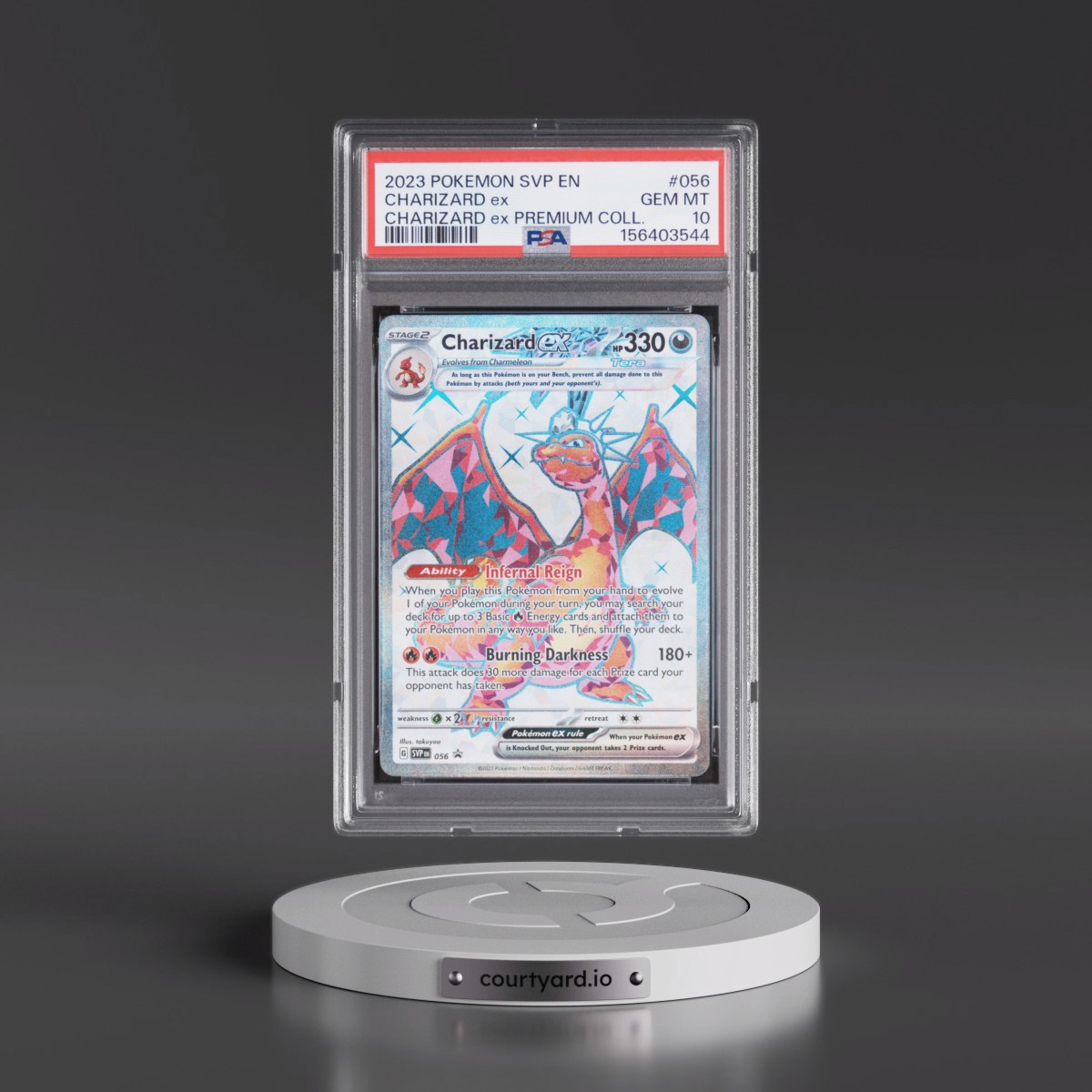 2023 Pokémon Svp EN-SV Black Star Promo Charizard EX - Holo Charizard EX Premium Collection #056 PSA 10