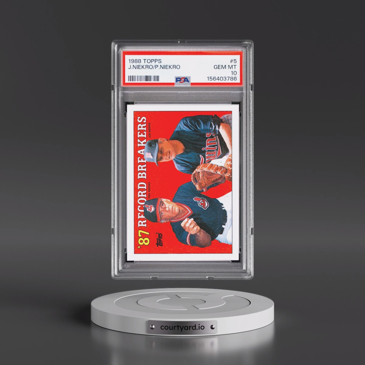 1988 Topps #5 J.Niekro/P.Niekro (PSA 10 GEM MINT)