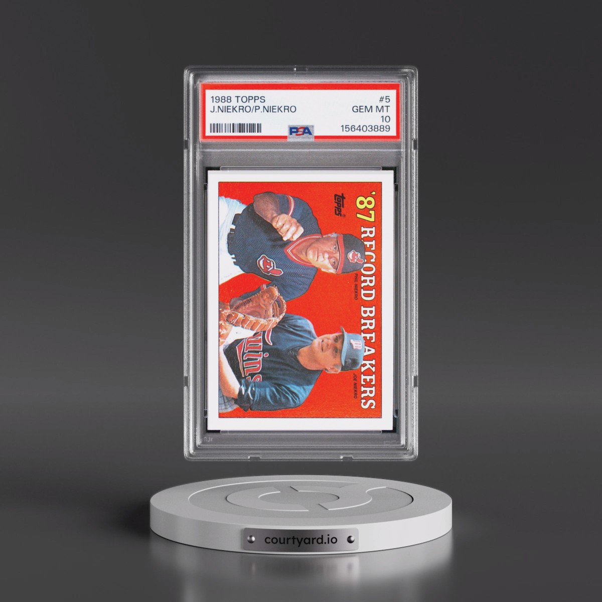 1988 Topps #5 J.Niekro/P.Niekro (PSA 10 GEM MINT)