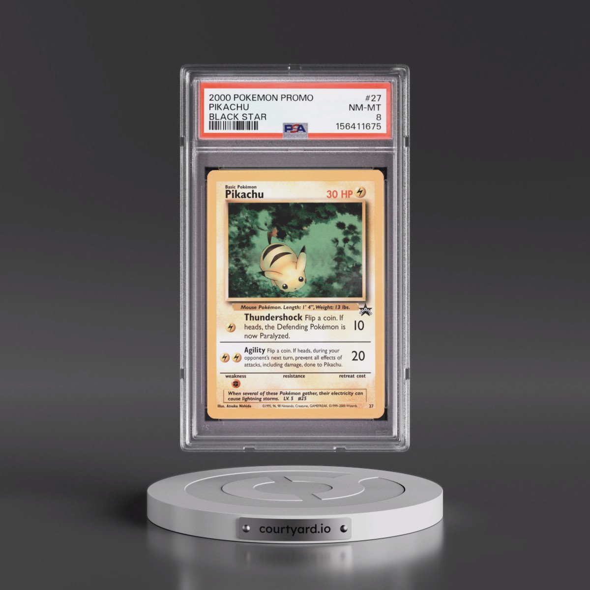2000 Pokémon Promo Black Star #27 Pikachu (PSA 8 NM-MT)