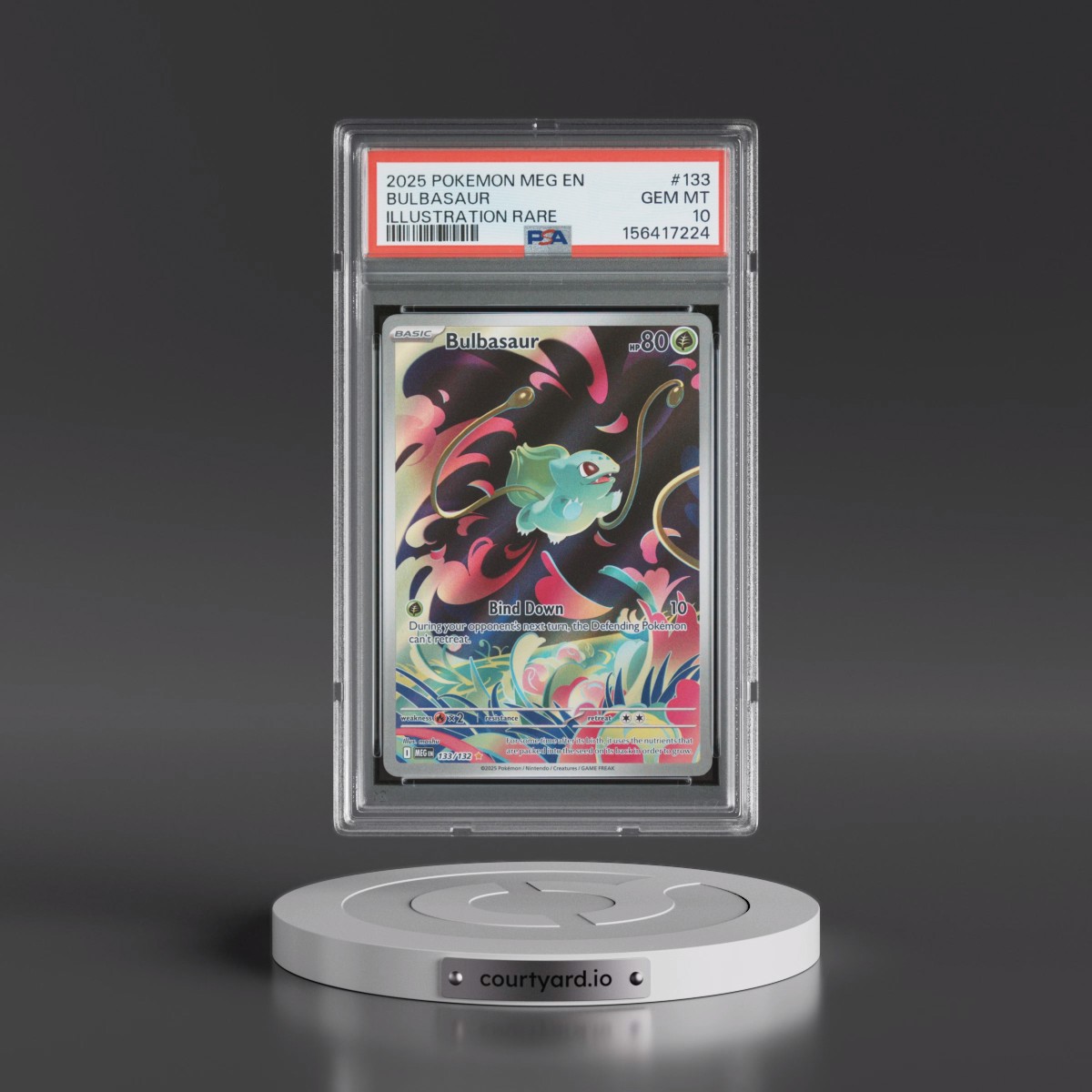 2025 Pokémon Meg EN-Mega Evolution #133 Bulbasaur - Illustration Rare (PSA 10 GEM MINT)