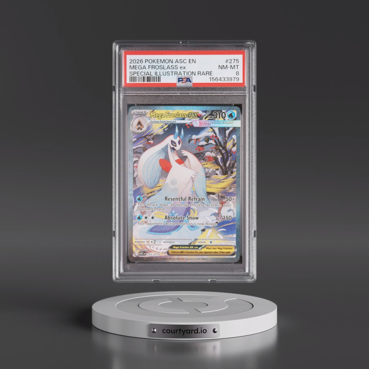 2026 Pokémon Asc EN-Ascended Heroes #275 Mega Froslass EX - Holo Special Illustration Rare (PSA 8 NM-MT)