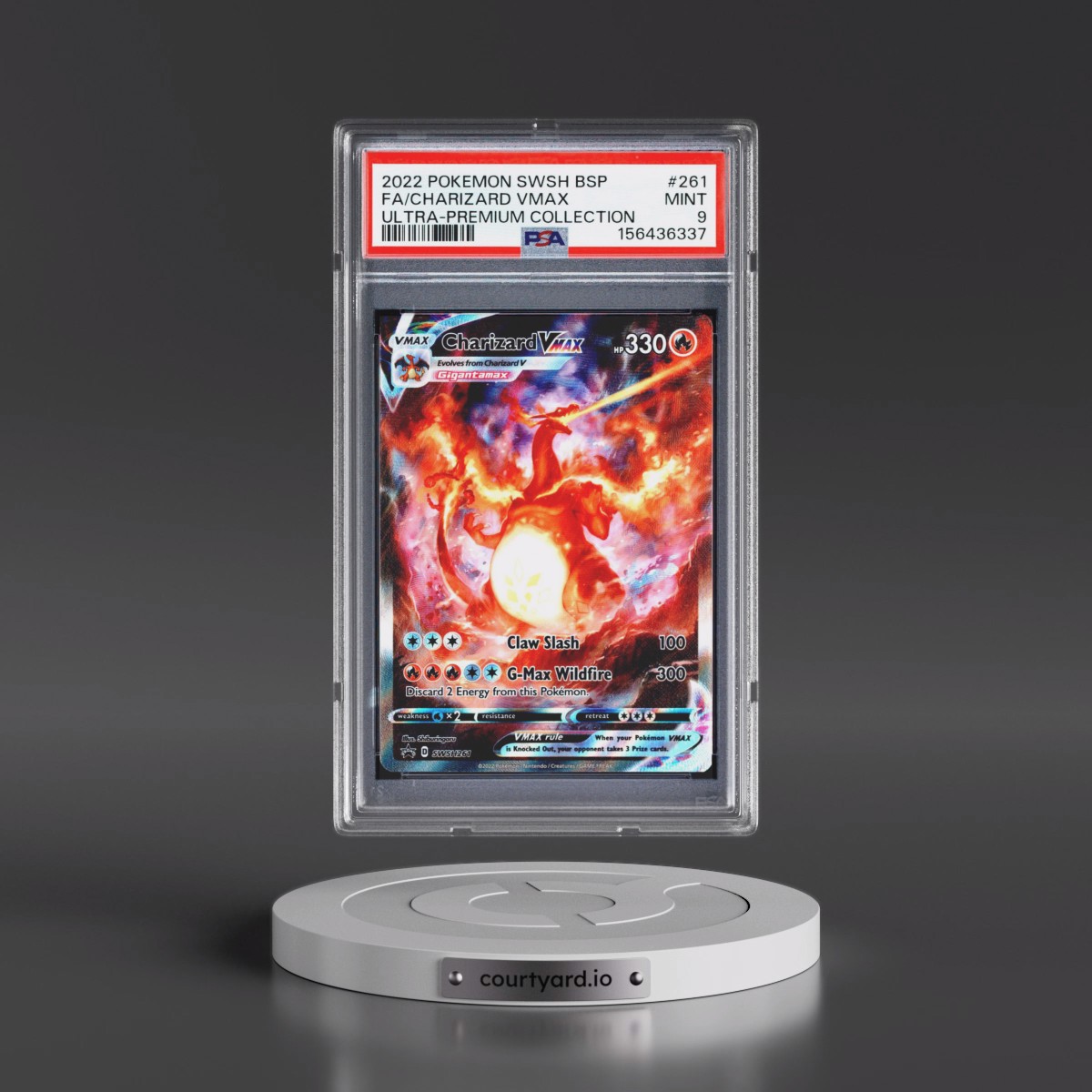 2022 Pokémon Swsh Black Star Promo #261 Charizard Vmax - Full Art Sword & Shield Ultra-Premium Collection-Charizard (PSA 9 MINT)
