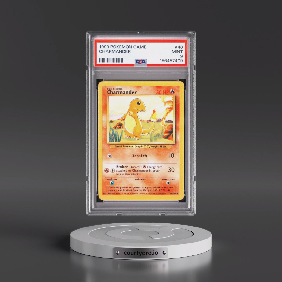 1999 Pokémon Game #46 Charmander (PSA 9 MINT)