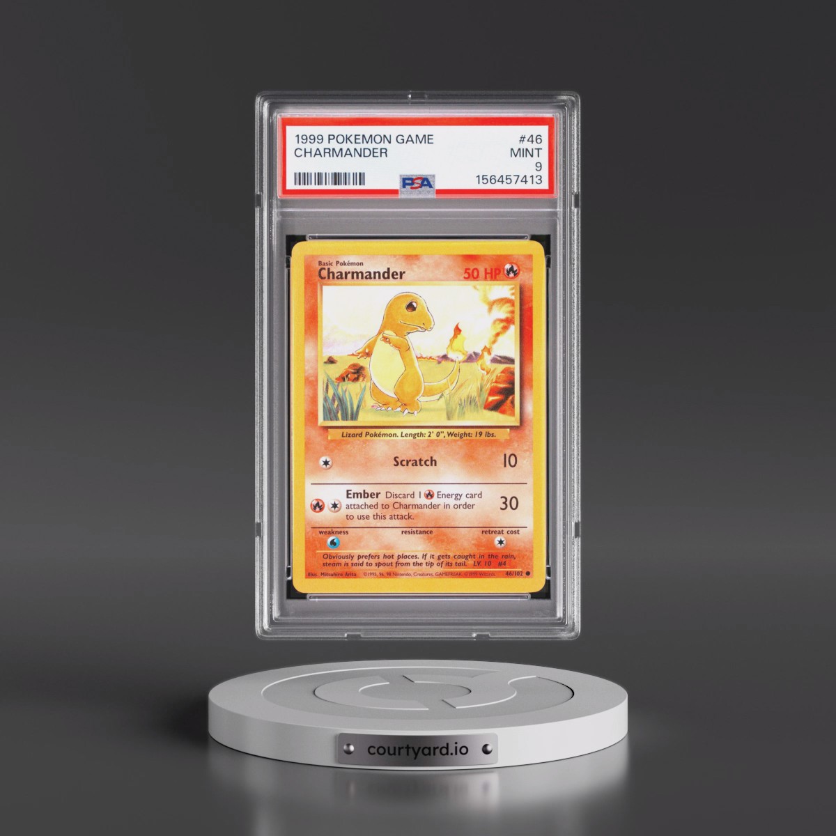 1999 Pokémon Game #46 Charmander (PSA 9 MINT)