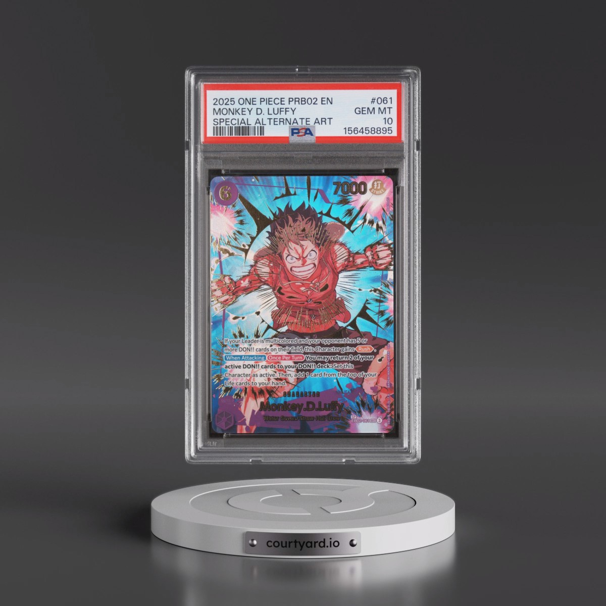 2025 One Piece PRB02-Premium Booster -One Piece Card the Best- Vol.2 #061 Monkey D. Luffy - Special Alternate Art (PSA 10 GEM MINT)