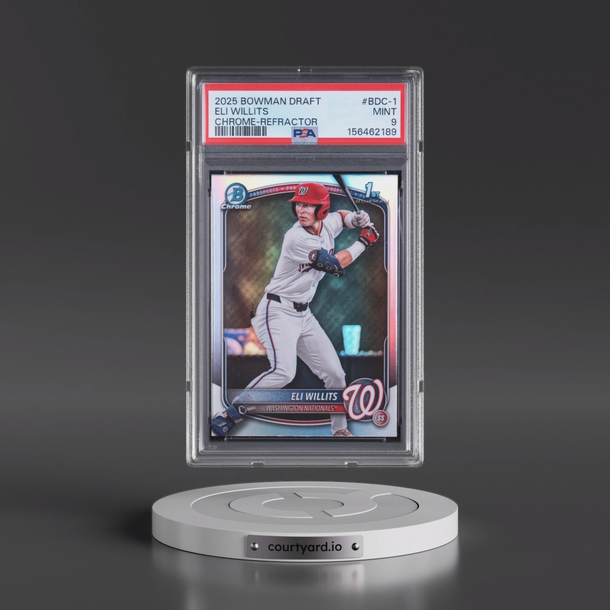 2025 Bowman Draft #BDC-1 Eli Willits - Chrome-Refractor (PSA 9 MINT)
