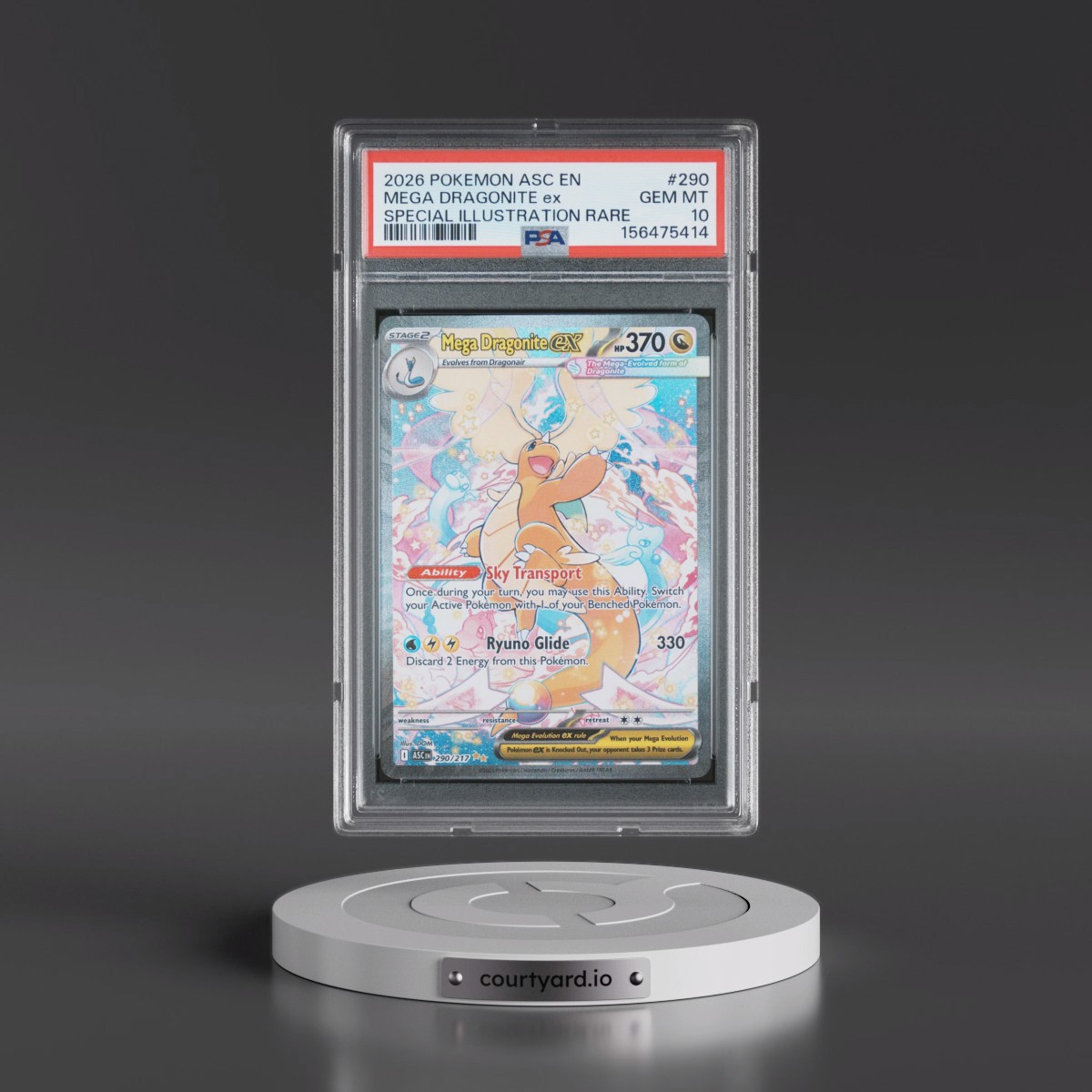 2026 Pokémon Asc EN-Ascended Heroes #290 Mega Dragonite EX - Holo Special Illustration Rare (PSA 10 GEM MINT)
