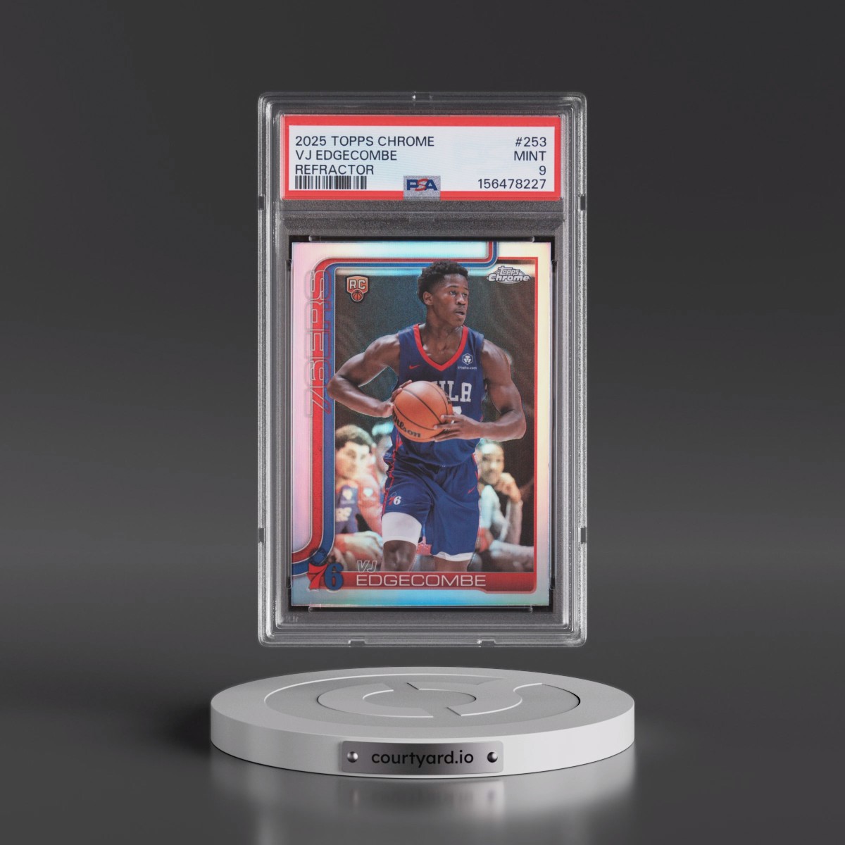 2025 Topps Chrome #253 VJ Edgecombe - Refractor (PSA 9 MINT)