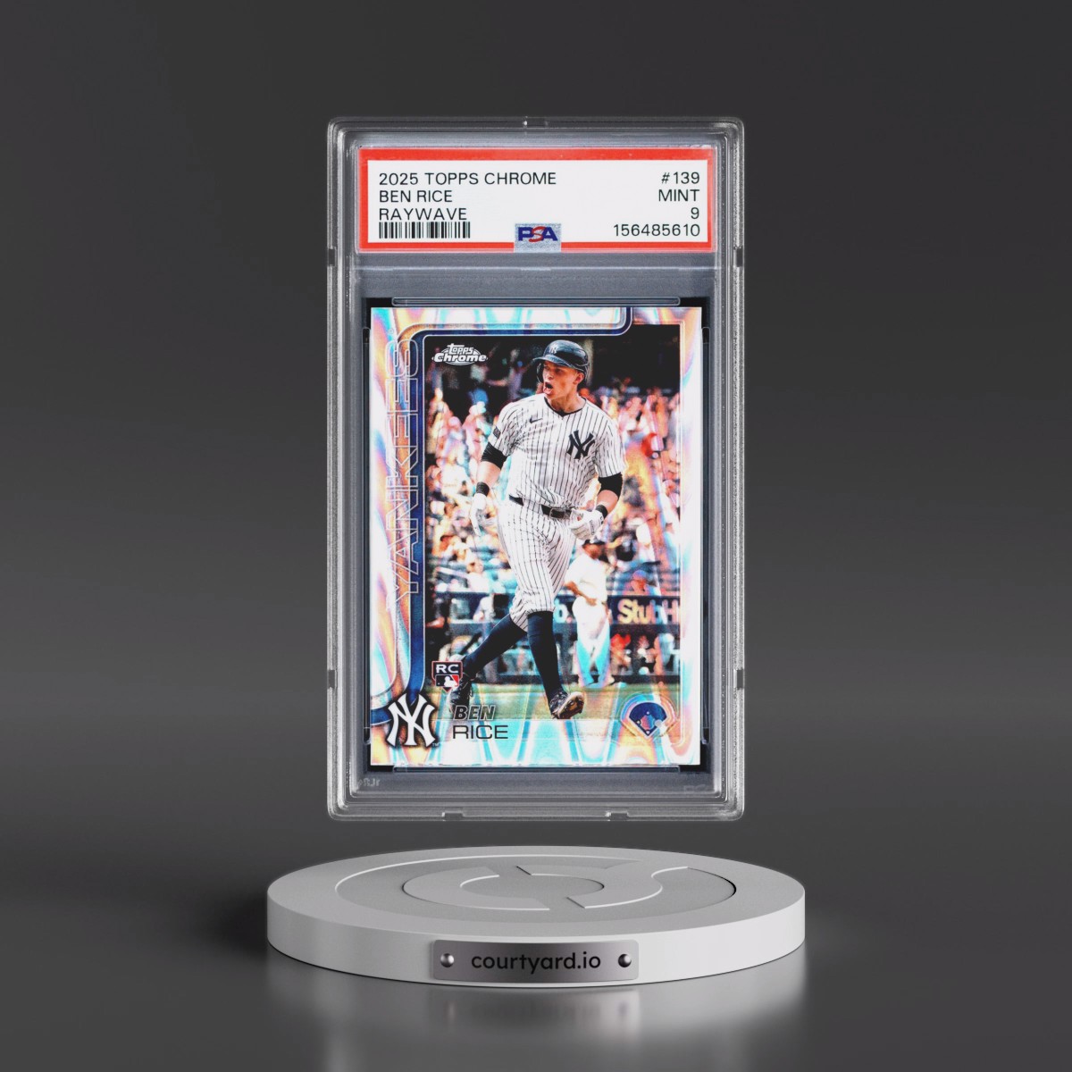 2025 Topps Chrome #139 Ben Rice - Raywave (PSA 9 MINT)