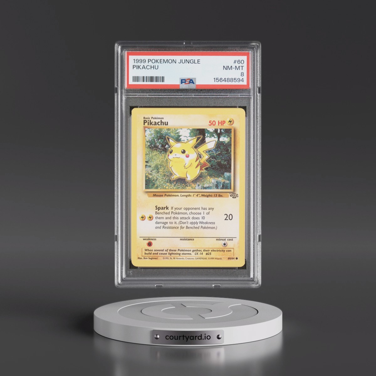 1999 Pokémon Jungle #60 Pikachu (PSA 8 NM-MT)