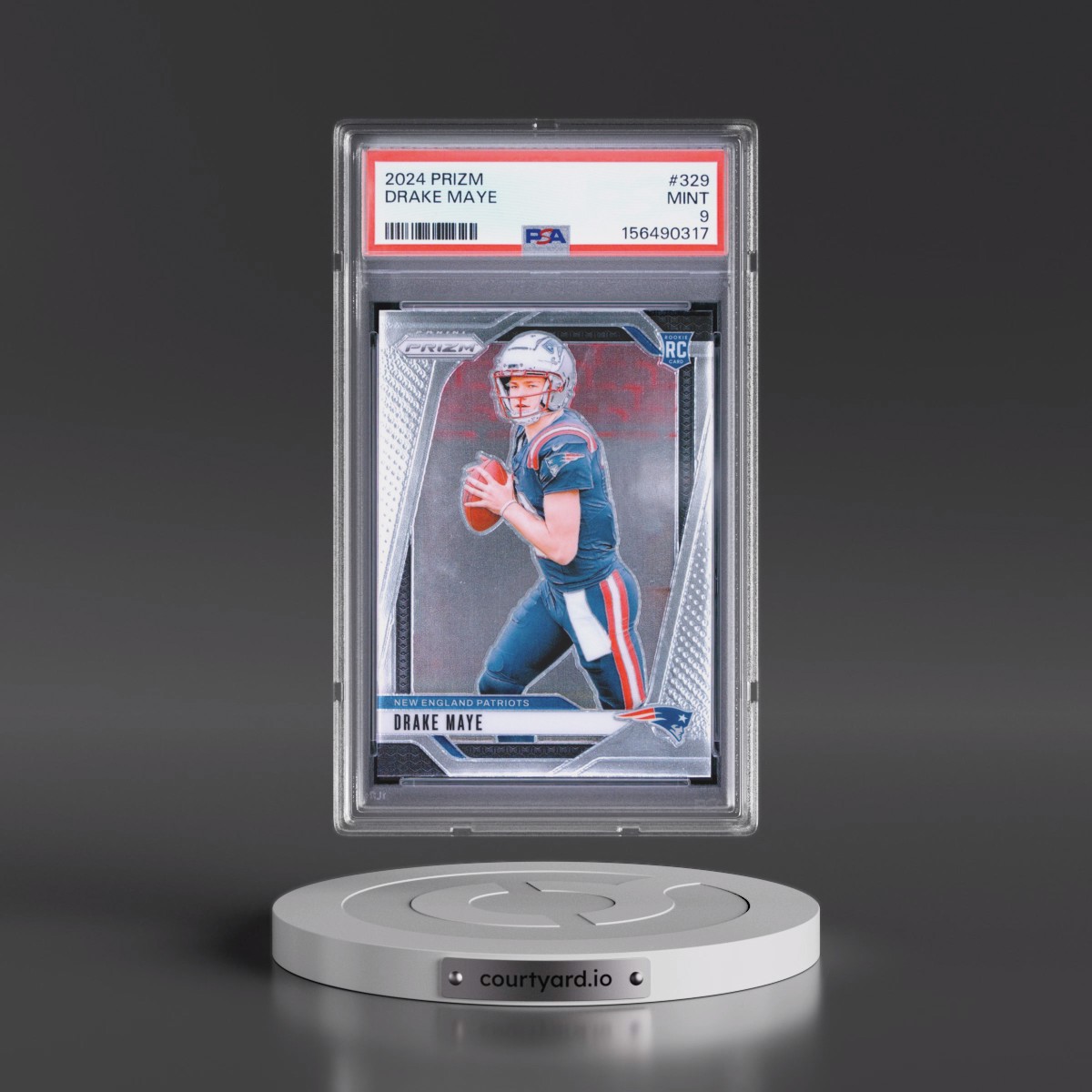 2024 Panini Prizm #329 Drake Maye (PSA 9 MINT)