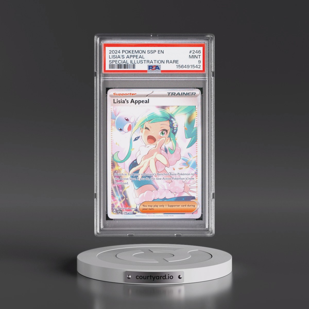 2024 Pokémon Ssp EN-Surging Sparks #246 Lisia's Appeal - Special Illustration Rare (PSA 9 MINT)