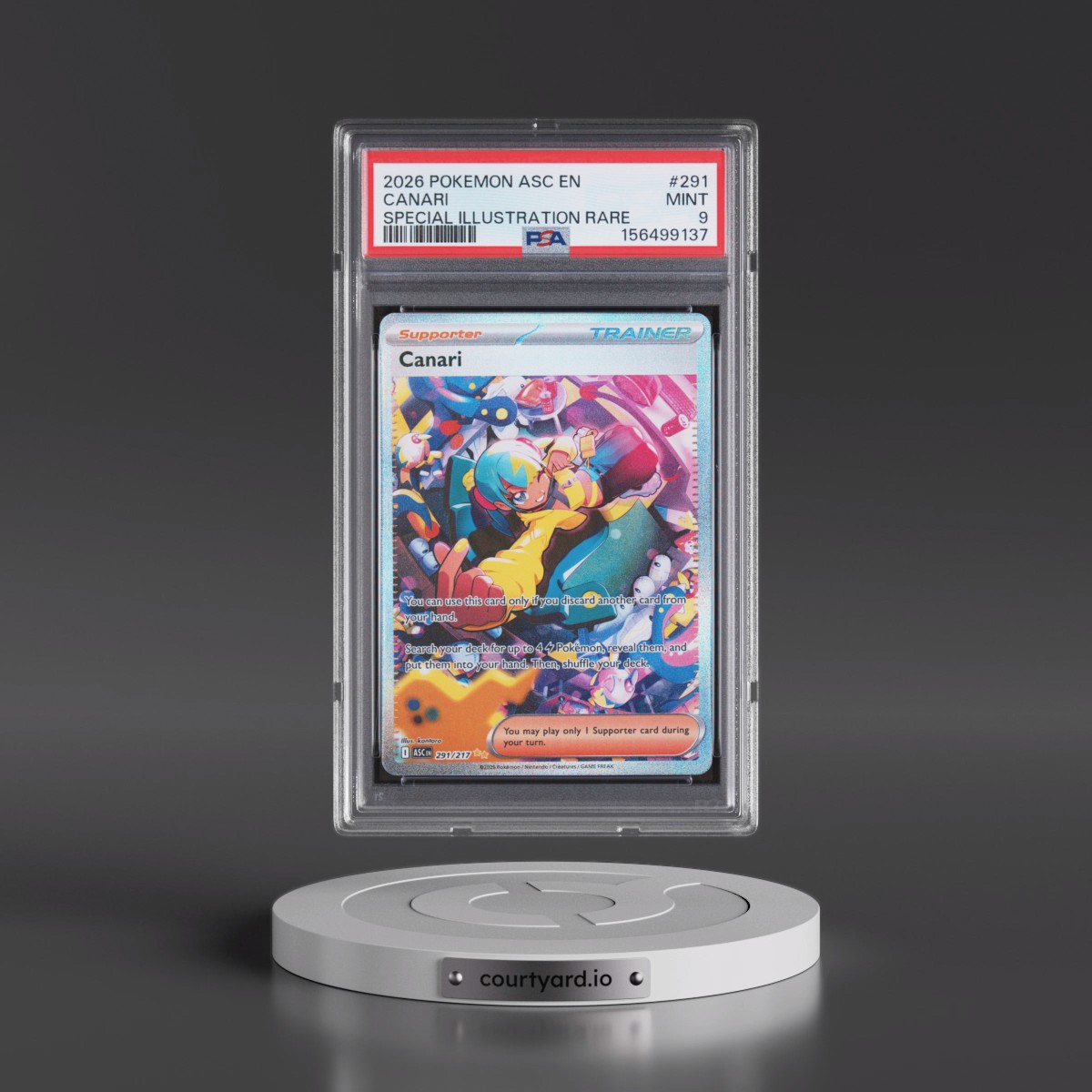 2026 Pokémon Asc EN-Ascended Heroes #291 Canari - Special Illustration Rare (PSA 9 MINT)