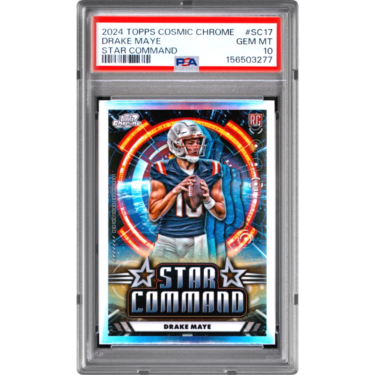2024 Topps Cosmic Chrome Star Command #SC17 Drake Maye (PSA 10 GEM MINT)