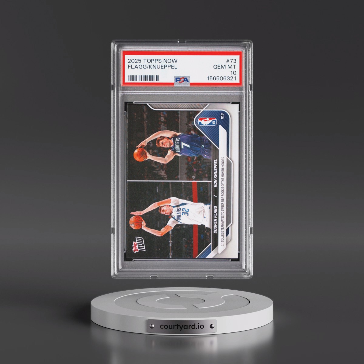 2025 Topps Now #73 Cooper Flagg/Kon Knueppel (PSA 10 GEM MINT)