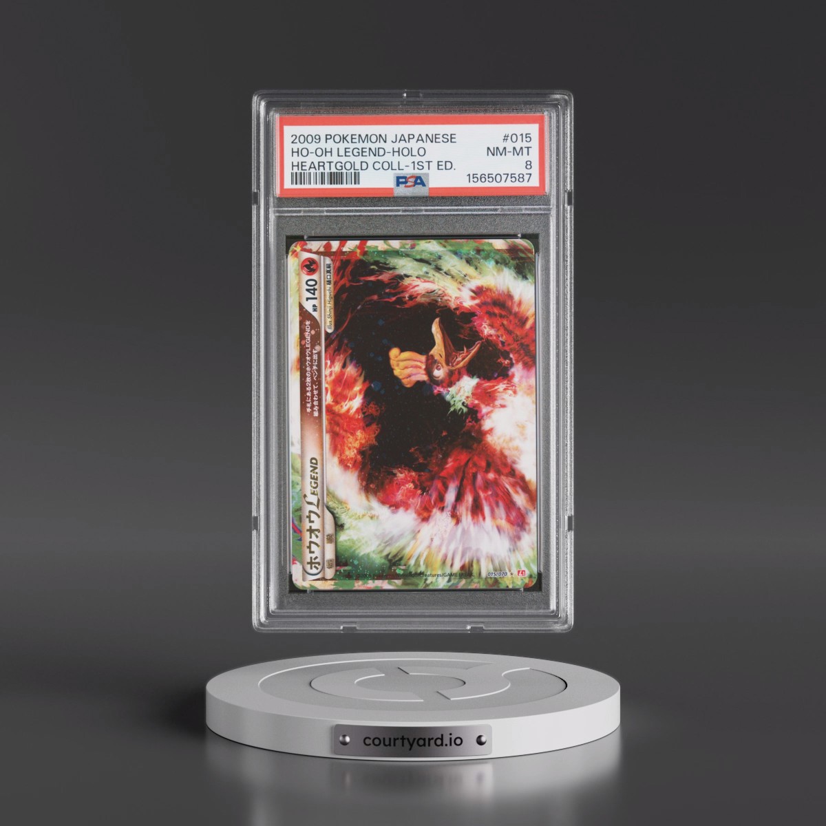 2009 Pokémon Heartgold Collection #015 HO-Oh Legend - 1st Edition Holo (PSA 8 NM-MT)