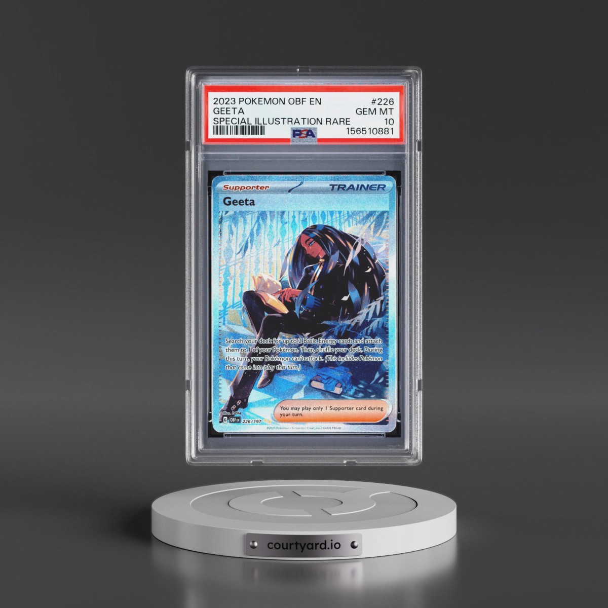 2023 Pokémon Obf EN-Obsidian Flames #226 Geeta - Special Illustration Rare (PSA 10 GEM MINT)