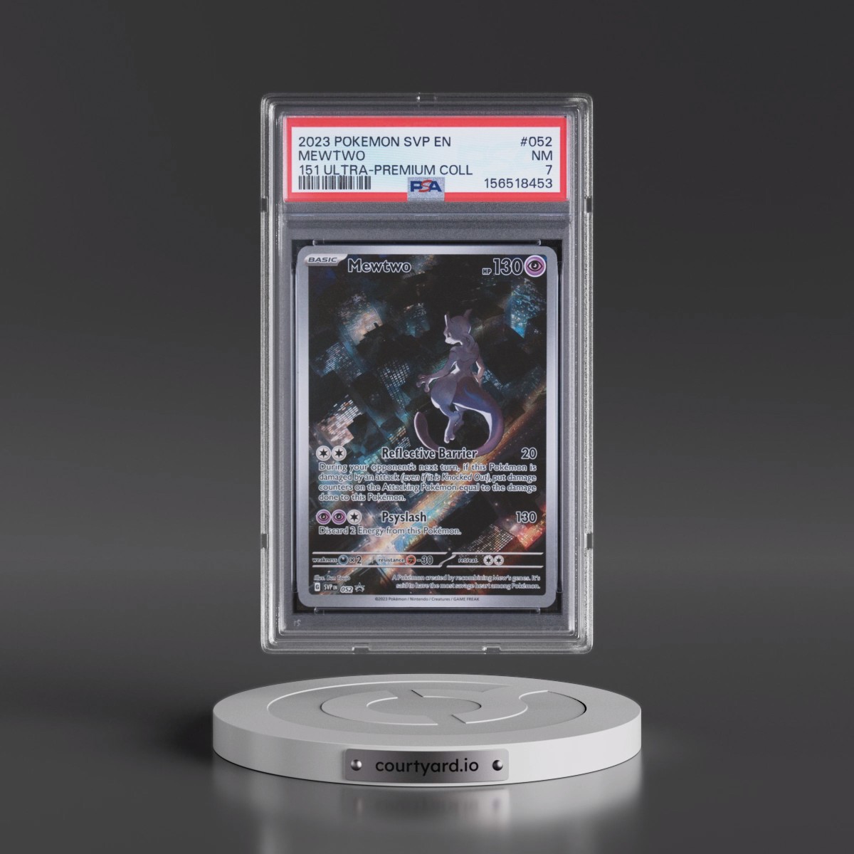 2023 Pokémon Svp EN-SV Black Star Promo #052 Mewtwo - 151 Ultra-Premium Collection (PSA 7 NM)