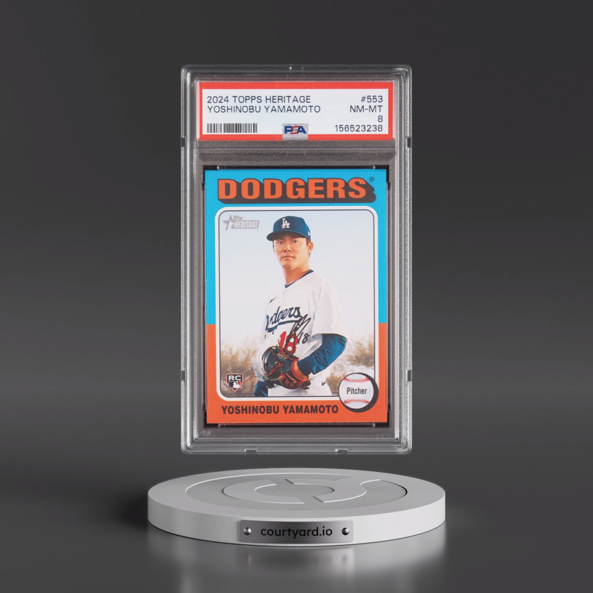 2024 Topps Heritage Yoshinobu Yamamoto #553 PSA 8