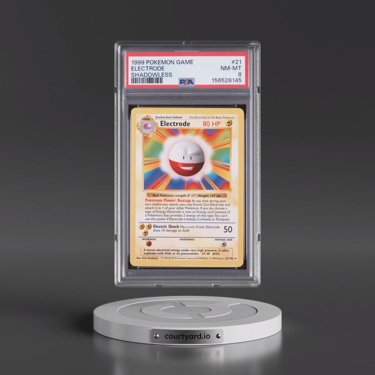 1995 electrode pokemon card Lt. Surge's 52/132 Uncommon Gym Challenge Near You cant use this power if Electrode is Asleep 1999 Electrode Shadowless - Pokmon