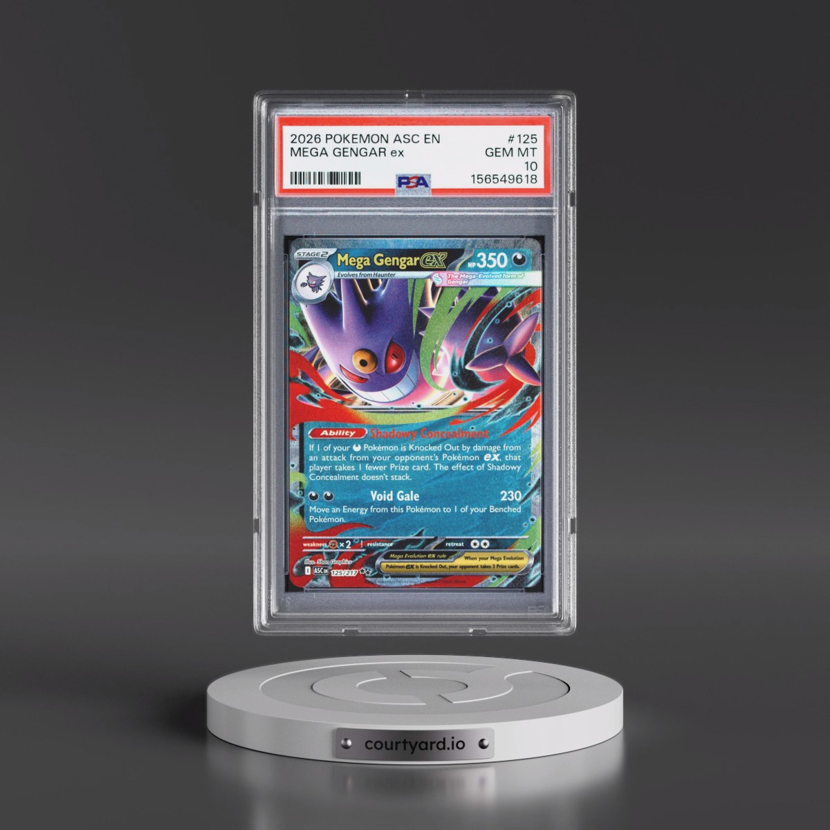 2026 Pokémon Asc EN-Ascended Heroes #125 Mega Gengar EX - Holo (PSA 10 GEM MINT)