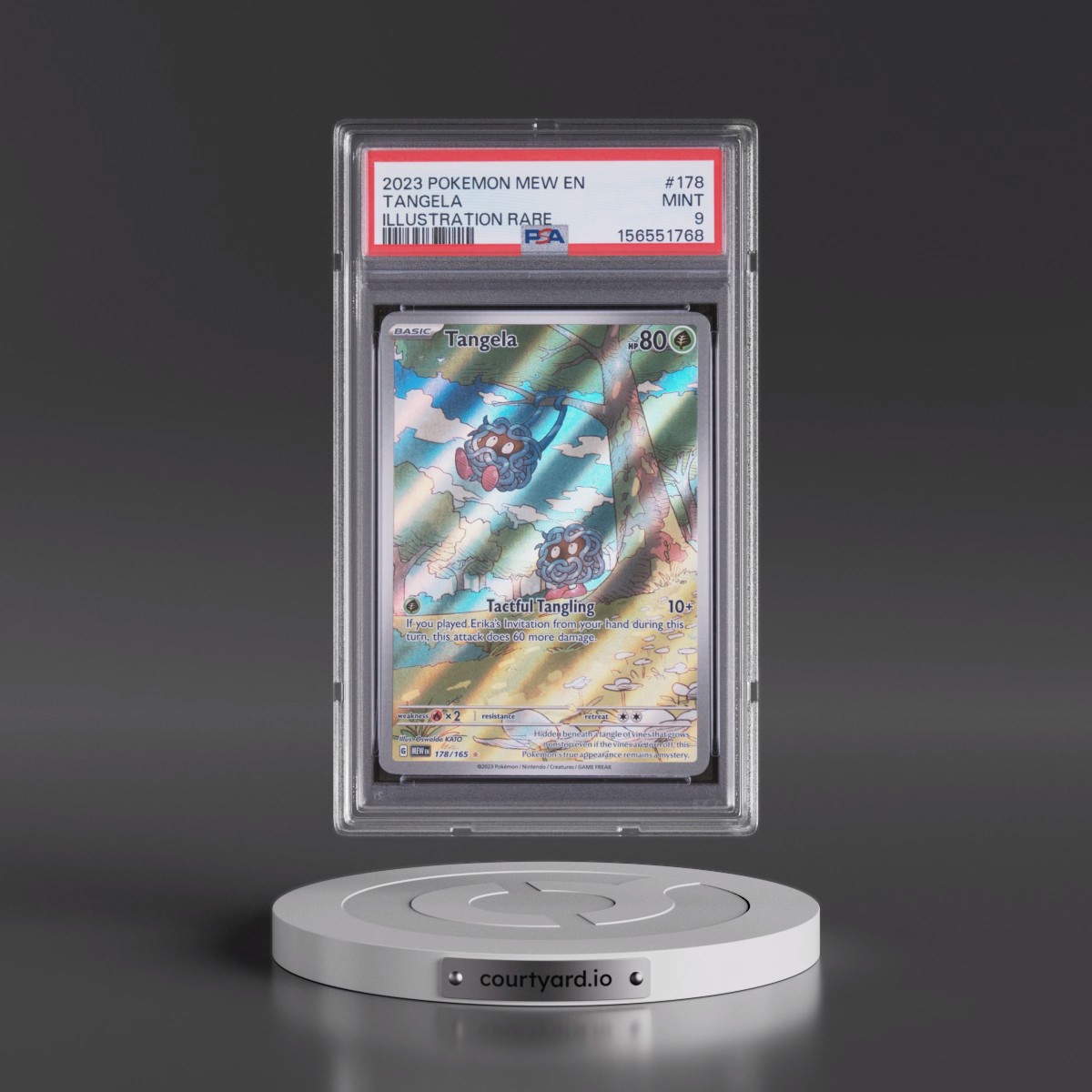 2023 Pokémon Mew EN-151 #178 Tangela - Illustration Rare (PSA 9 MINT)