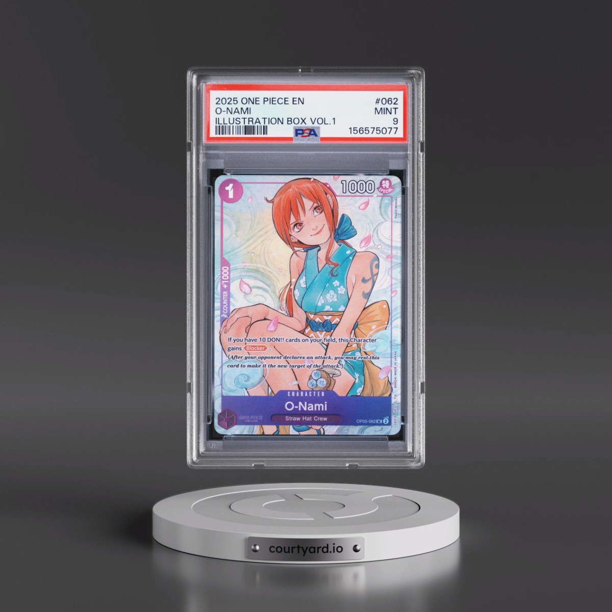 2025 One Piece Promos #062 O-Nami - Illustration Box Vol.1 (PSA 9 MINT)