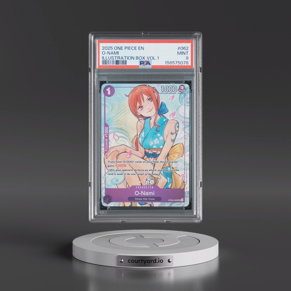 2025 One Piece Promos #062 O-Nami - Illustration Box Vol.1 (PSA 9 MINT)