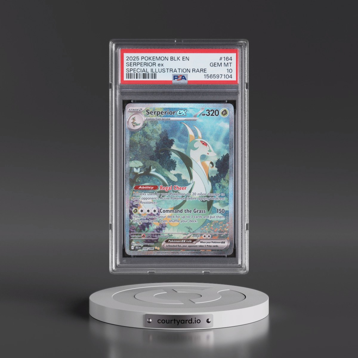 2025 Pokémon Blk EN-Black Bolt #164 Serperior EX - Holo Special Illustration Rare (PSA 10 GEM MINT)