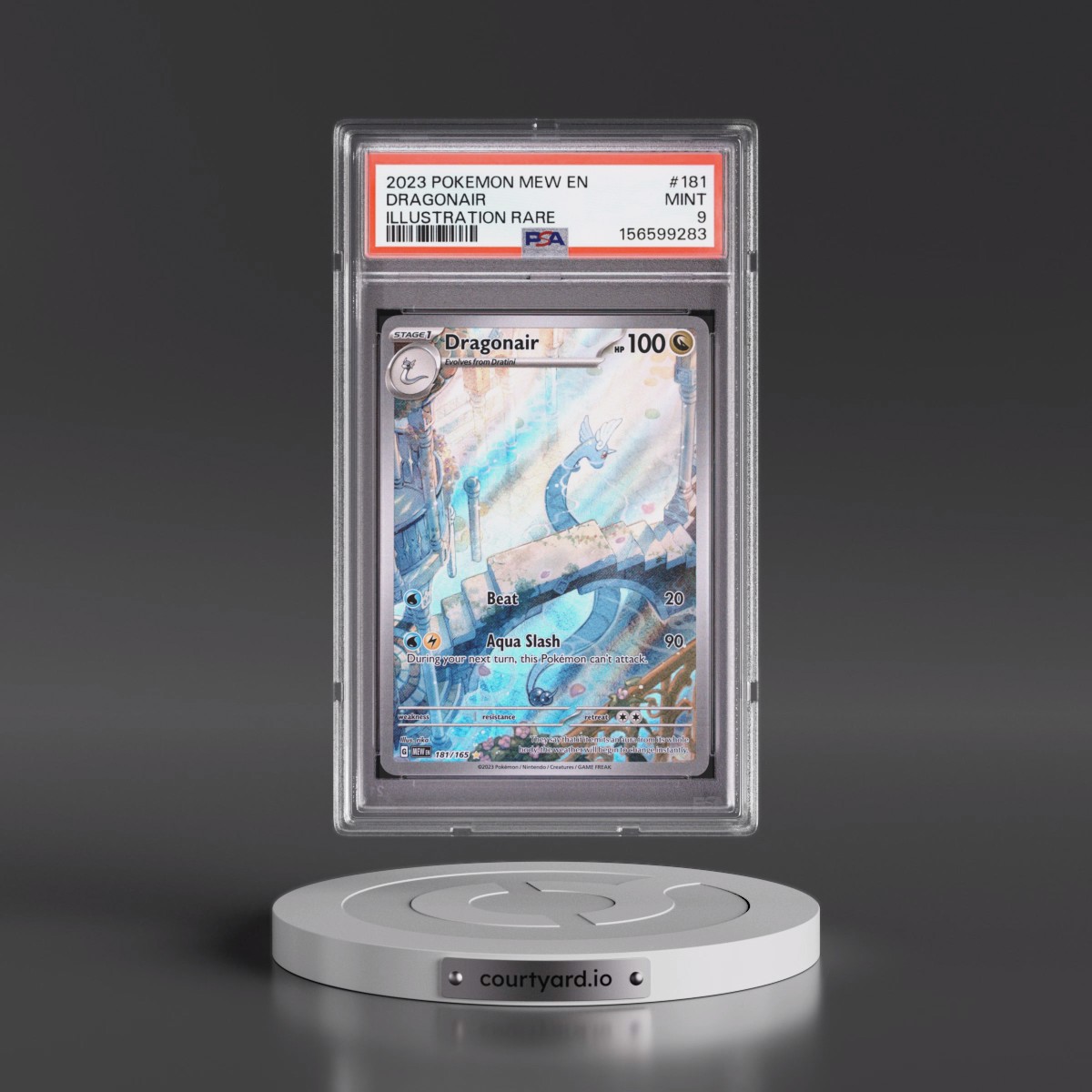 2023 Pokémon Mew EN-151 #181 Dragonair - Illustration Rare (PSA 9 MINT)